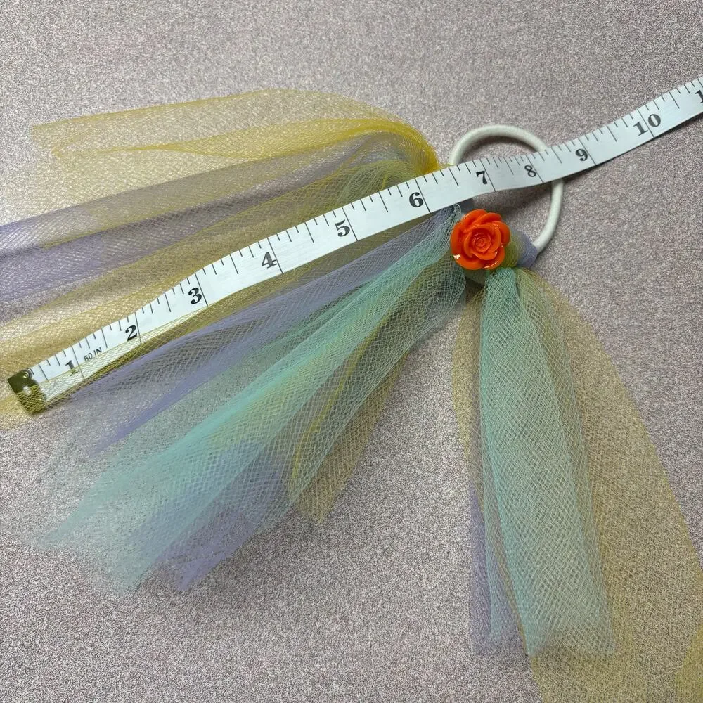 Handmade Hair Accessory Set Sunflower Butterfly Tulle 3 Piece